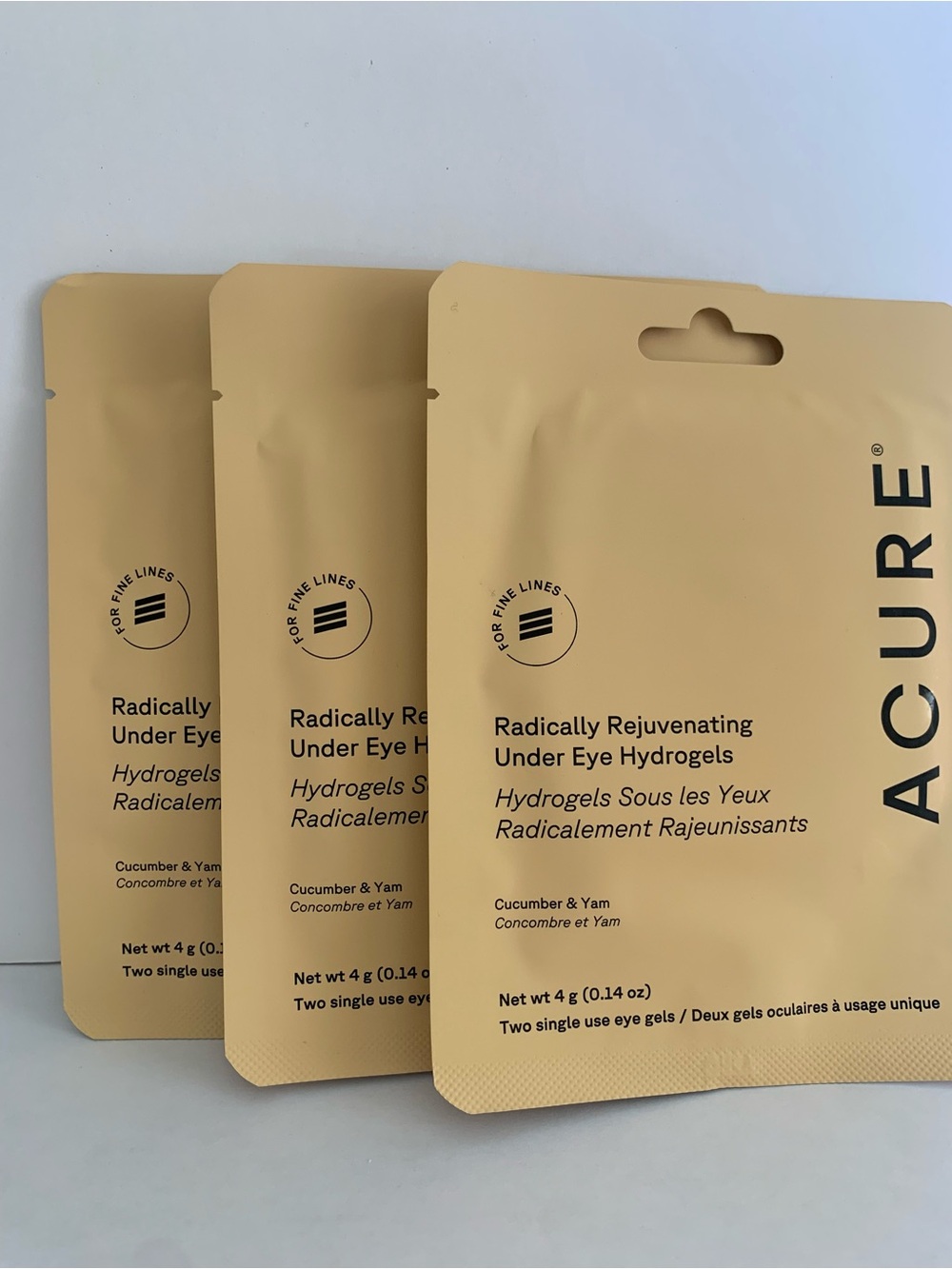 NWT! Set of 3! ACURE Radically Rejuvenating Under Eye Hydrogels